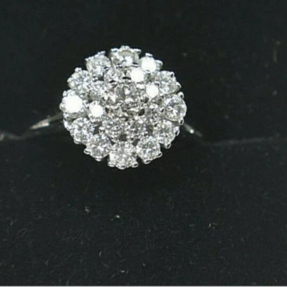 1.31ct VS1/G Stunning Diamond Ring 14K White Gold  Sz 8